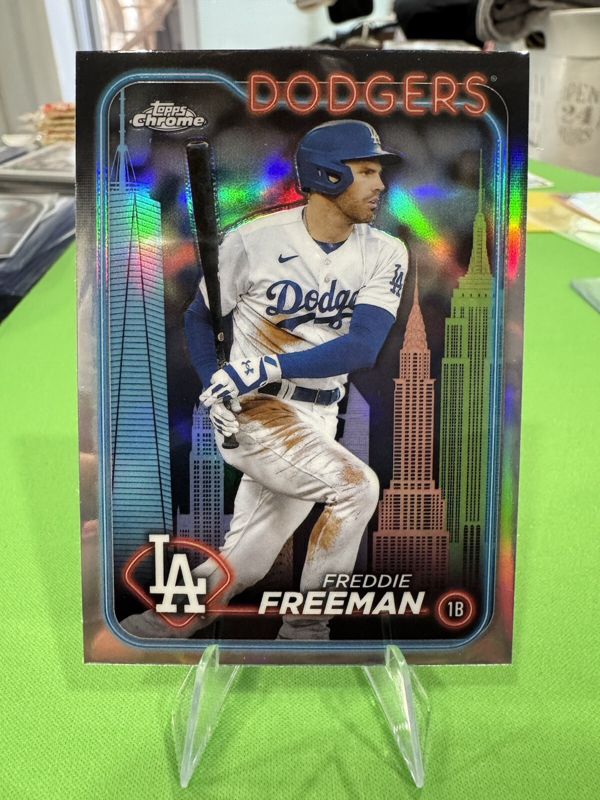 2024 Freddie Freeman Big Apple Refractor SSP Fanatics Fest Topps Chrome LAD