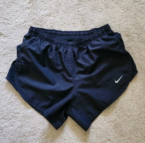 Women’s Nike Dri-Fit Lined & Drawstring Shorts, Size XS, Black with Line Pattern
