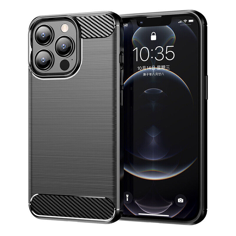 Case For iPhone 16 15 14 Pro Max Plus 13 11 12 ARMOUR Silicone Shockproof Cover