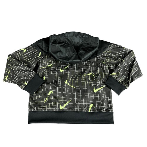 Nike Sportswear Black Full Zip Hooded Windbreaker Jacket DA0758-702 Youth Sz XS - Picture 3 of 3