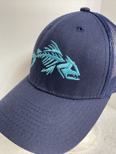 Gorra Exterior Hombre Ajustable Azul Marino Hueso Pez Logo Malla Espalda Pesca Exterior - Imagen 6 de 9