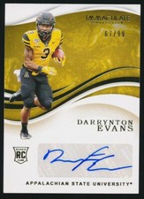 DARRYNTON EVANS 2020 Panini Immaculate Collection Collegiate AUTO RC /99 TITANS