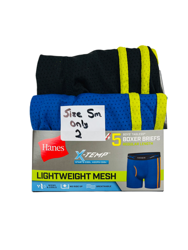 Hanes Boys' 2pk Xtemp Poly Mesh Boxer Briefs - Small - Picture 6 of 6
