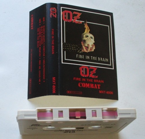 Oz Fire In The Brain Cassette Tape & Insert Combat Records MXT 8006 1984 - Picture 7 of 7