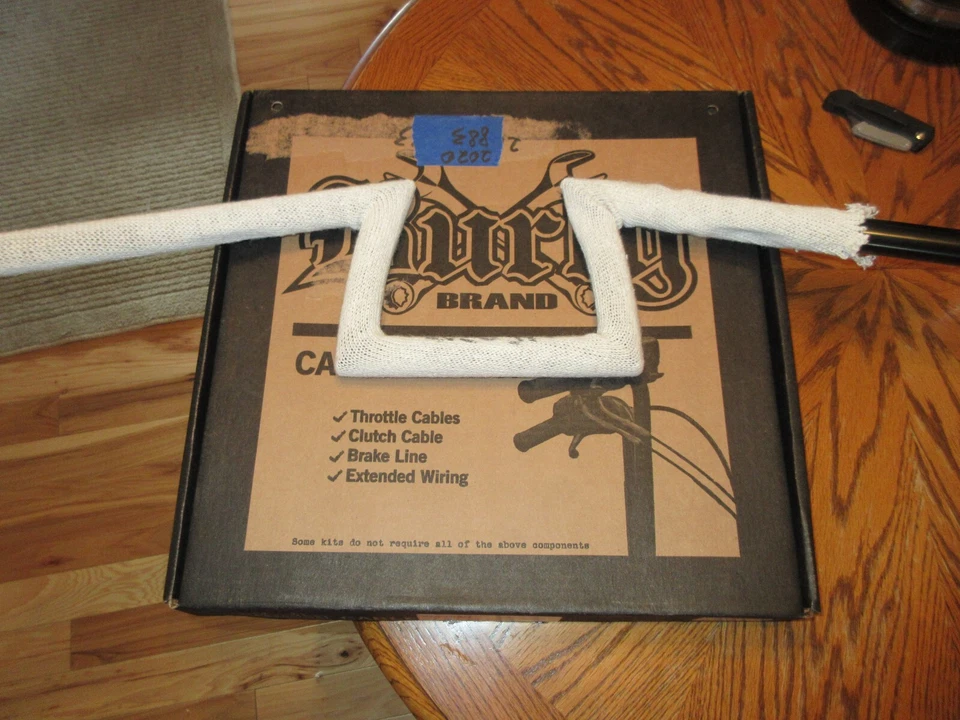 Kit de línea de cable negro marca Burly 4100-073 con simios de 6,5"" Harley Sportster 14-up Foto 2 de 4