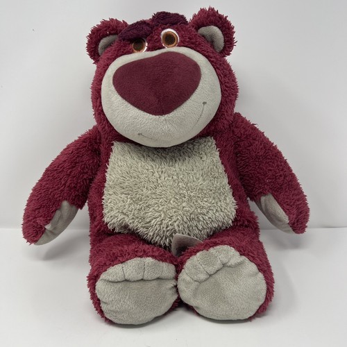 Disney Parks Lotso Huggin Bear Plush 15" Strawberry Color Toy Story 3 Stuffed - Picture 10 of 24