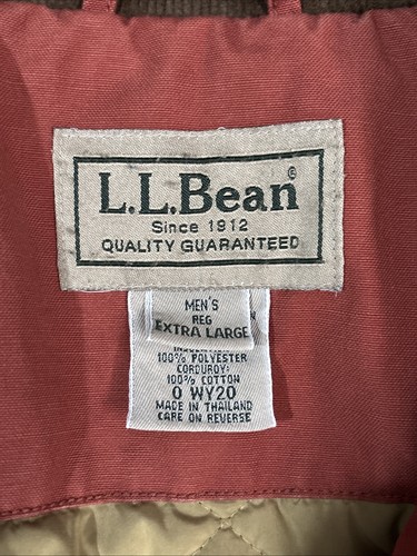 LL Bean Mens Barn Chore Jacket 0 WY20 Field Coat Thinsulate Quilted Lining Sz XL - Picture 2 of 7