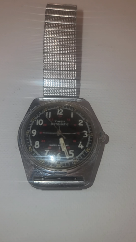 70's Vintage Water Resistant TIMEX Viscount Wind Up Military Crosshair Watch - Video 1 of 1