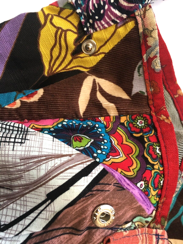 Handmade Patchwork Quilting Shoulder Bag , Colorful Cotton Shoulder B-407 - Picture 6 of 8