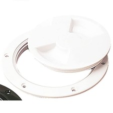 Sea Dog 337140-1 Screw Out Deck Plate, 4-7/16" / White