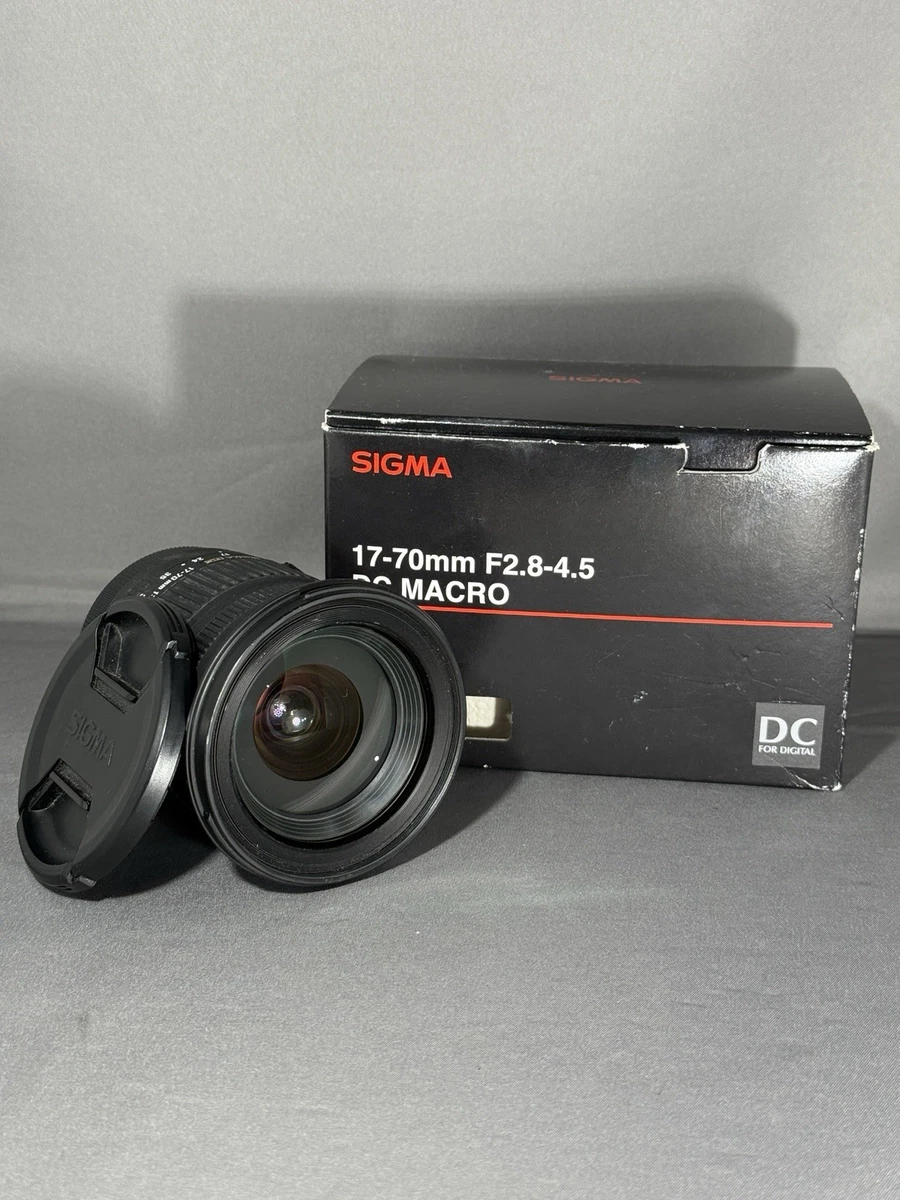 Sigma DC Camera Lenses 17-70mm Focal f/2.8-4.5 Maximum Aperture