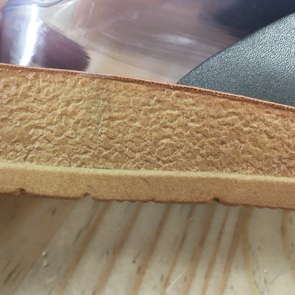 NUEVAS Sandalias Wanted Para Mujer 8 Heidi Correa Cruzada Deslizable Marrón Negro Imitación Cuero Foto 4 de 4