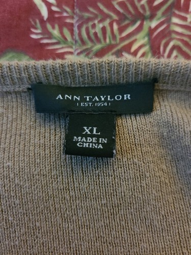 Ann Taylor Tan Scoop Neck Sweater XL Long Sleeves - Picture 5 of 6