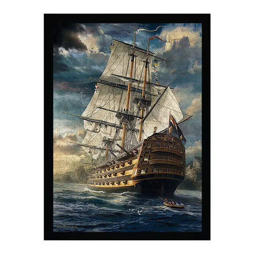 1000 Teile Maritim Puzzle altes Holz Segelschiff Boot Galeone - Bild 3 von 7