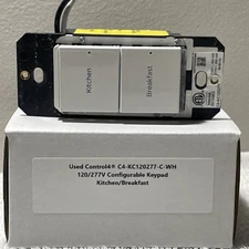 Control4 C4-KC120277 Wireless Configurable Keypad - White contemporary 