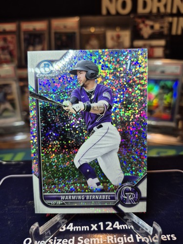 Réchauffeur Bernabel 2022 1er réfracteur Bowman Chrome Speckle /299 Rockies - Photo 1/9