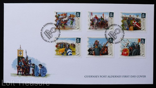 Alderney Stamps: "Battle of Hastings - 950th Anniversary" First Day Cover 2016 - Picture 2 of 3