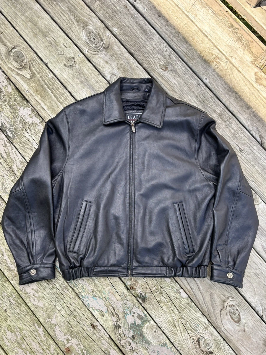 Bomber/Harrington Leather 1980s Vintage Outerwear Coats & Jackets