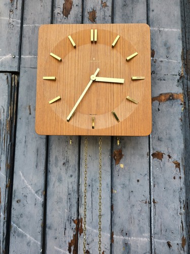 JUNGHANS Teakholz - Messing  Midcentury Retro Vintage, 70s, Germany  - Bild 2 von 24
