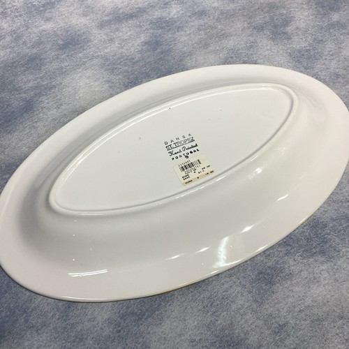 Oval Serving Platter St Tropez Dansk Hand Painted Portugal Yellow Flowers 18" - Picture 9 of 9