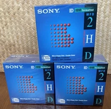 3 Packs of 10 Sony IBM Formatted MFD 2HD double sided 3.5" Micro Floppy Disk NEW