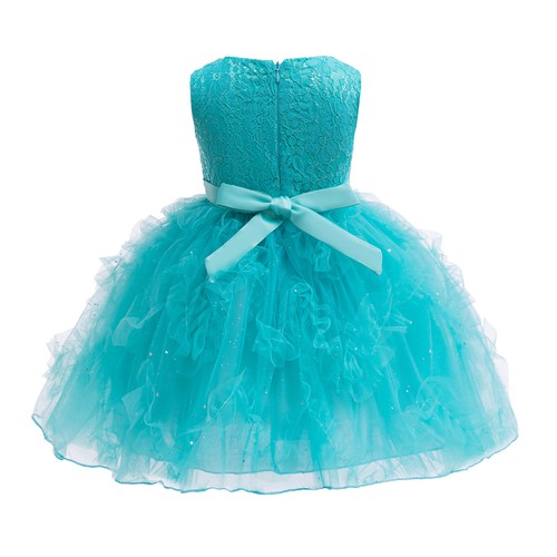 Girls Kids Bowknot Christmas Princess Tutu Mesh Dress Pageant Wedding Party Gown - Picture 10 of 15
