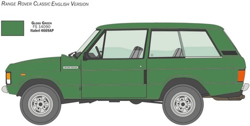 ,ITALERI, Range Rover Classic green for mounting and painting, 1/24, ITA3644 - Picture 3 of 6