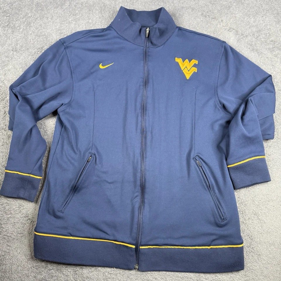 West Virginia Jacket Size Large Blue Mountaineers Vintage Warm Up Full Zip - Image 2 of 4