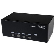 StarTech 4 Port Triple Monitor DVI USB KVM Switch with Audio  USB 2.0 Hub