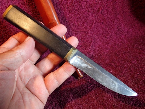 Tapio Wirkkala puukko knife w leather sheath Hackman Finland Finnish. - Picture 5 of 12