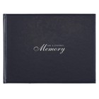 With Love in Loving Memory Guest Book - Navy Faux Leather - Condolence Book, Mem