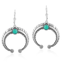 Cavill Ohrringe Damen 0,68Ct GrüNer TüRkis Silber 925 Sterlingschmuck