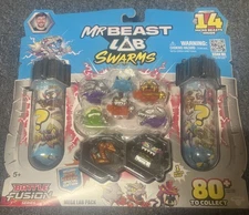 3 NEW MR BEAST BATTLE FUSION SWARMS MEGA LAB PACKS SUPER RARE! 14 PER PACKAGE ++