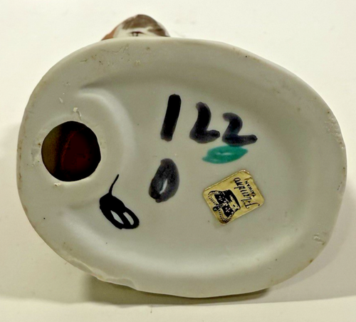 Vestido Lefton Niña Naranja y Gorro con Un Pájaro en la Pared de Ladrillo De Colección - Imagen 8 de 9