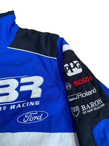 Vintage Ford Racing Bomber Jacket Men's Medium Blue V8 Supercars Stone Brothers - Picture 7 of 12