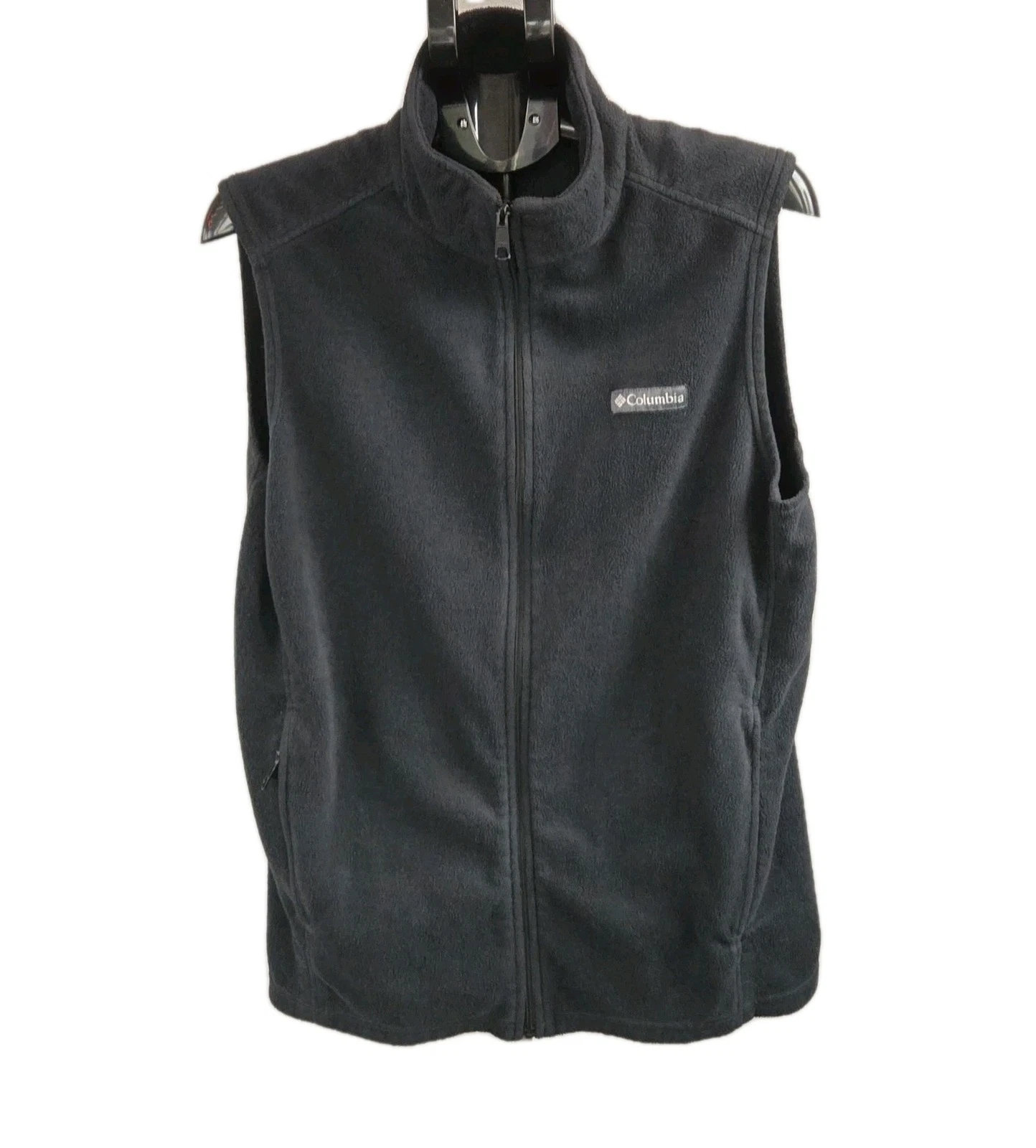 Columbia Mens Size LT Steens Mountain Fleece Full Zip Vest Black Light Warmth