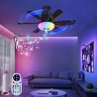 Socket Fan Light with Remote, Socket Breeze Ceiling Fan with Bluetooth Speake...