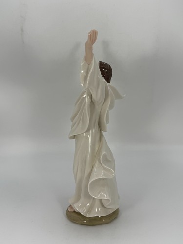 Grande statuina porcellana Gesù Cristo risorto tesori classici ceramica - Foto 4 di 11