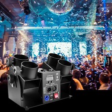 4 Head Confetti Cannon Launcher Machine DMX Remote Control Brand New US Plug-