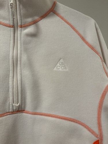 Nike ACG Wolf Tree Jacket White Orange 1/2 Zip Fleece HJ0237-030 Women's Size M - Bild 3 von 7