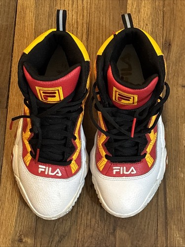Fila Men's Sz 6 Basketball MB 3bm01754-123 Jamal Mashburn Yellow Upper Red Decor - Picture 11 of 15