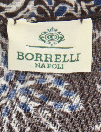Luigi Borrelli Brown Paisley Long Scarf - 26" x 76" - (FI120296) - Picture 4 of 4