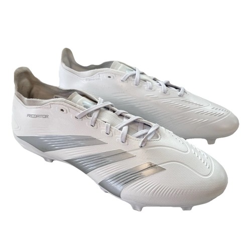 Scarpe da calcio Adidas Predator basse da terra bianche da uomo taglia UK 10 nuove  - Foto 1 di 7