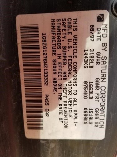 Chassis ECM Console Fits 98 SATURN S SERIES 62762 - Picture 2 of 6