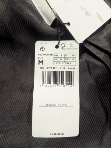 Mango Wool Blend Long Coat NWT Size Small Dark Brown - Picture 5 of 14