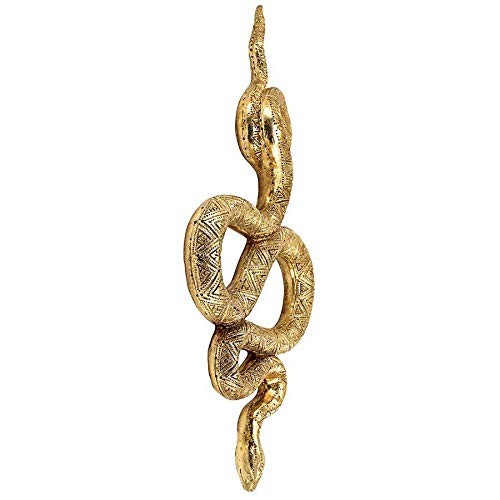 Design Toscano Kobra Gold Ägyptische Schlange Wanddekor, Harz, 9,5"x2"x21"H - Bild 2 von 7