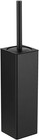Toilet Brush and Holder Set, Matte Black Freestanding for Bathroom Storage and O