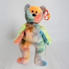TY Beanie Baby - GARCIA the Ty-Dyed Bear (Purple/Green) (8.5 inch) *MWMT*