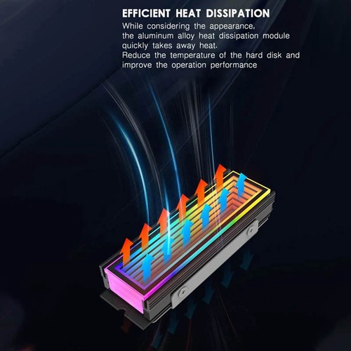Radiateur D'Ordinateur M.2 ARGB Radiateur M2 ARGB Effet Abysse Sans Fin Arg7945 - Photo 10/10