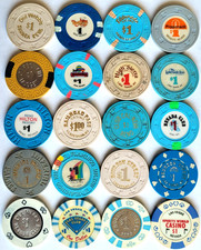$1 Bourbon Street, Sports World, Cal-Neva, Etc "Lot of 20" - NEVADA Casino Chips